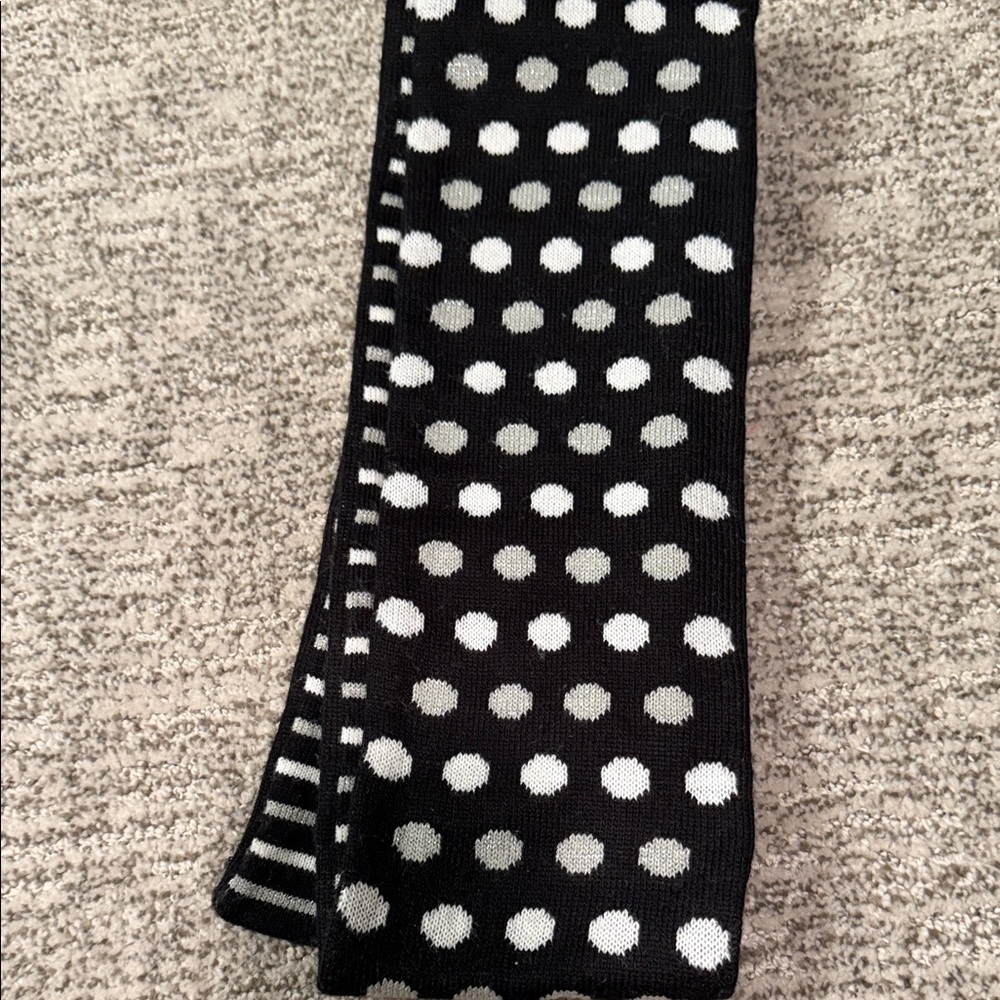 Reversible scarf  - Black, silver and White